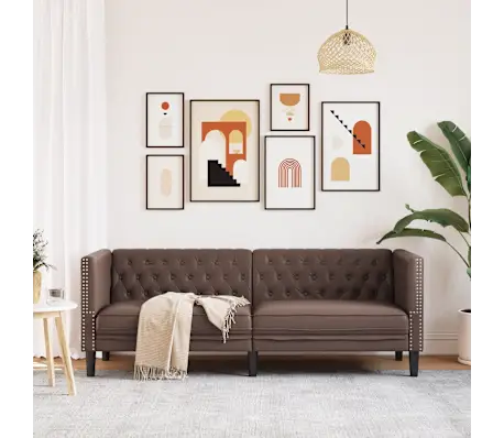 Canapé Chesterfield 3 places en similicuir
