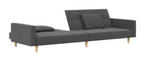 Canapé convertible en tissu avec oreillers