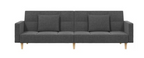 Canapé convertible en tissu avec oreillers