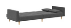 Canapé convertible en tissu avec oreillers