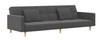 Canapé convertible en tissu avec oreillers