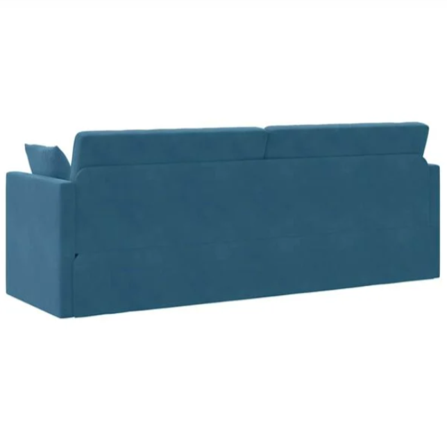 Canapé convertible en velours avec oreillers