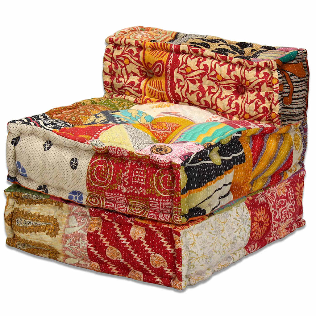 Canapé pouf modulable patchwork