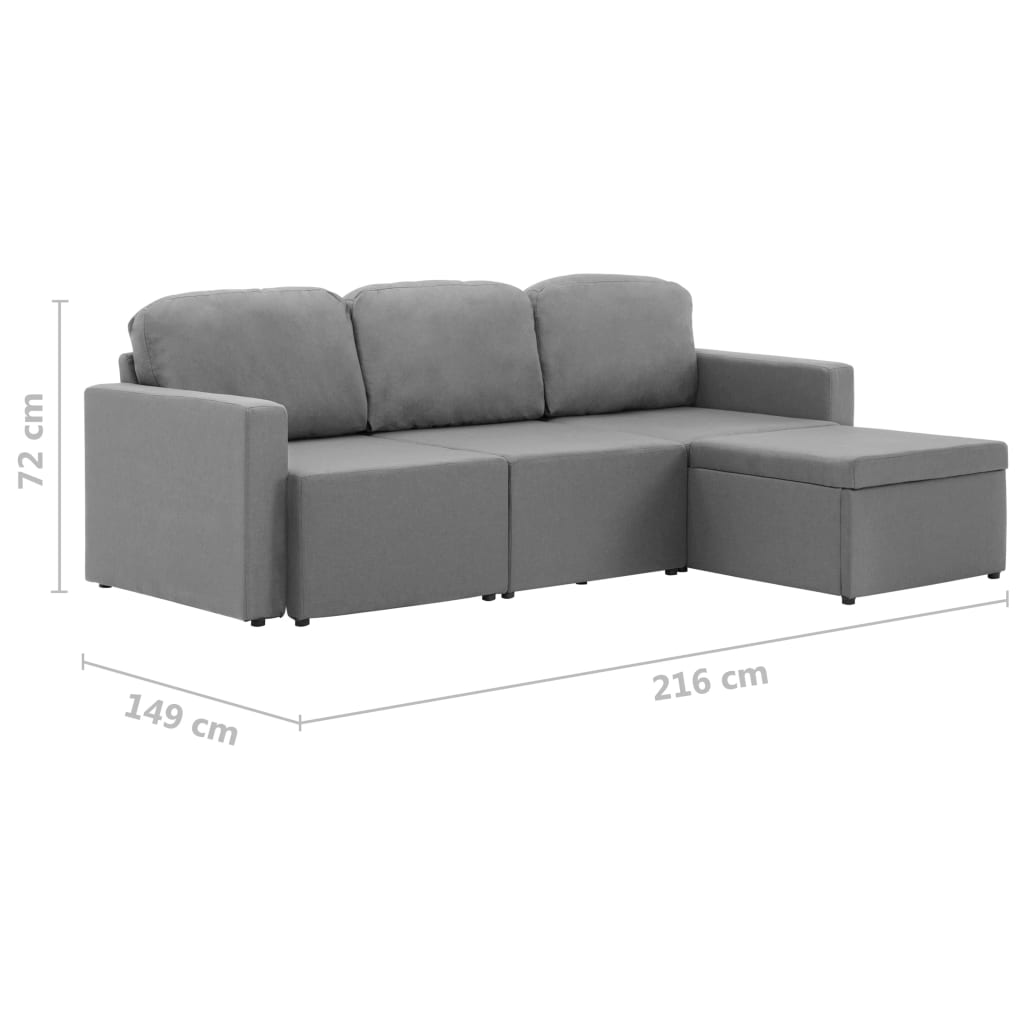 Canapé modulable en tissu confort