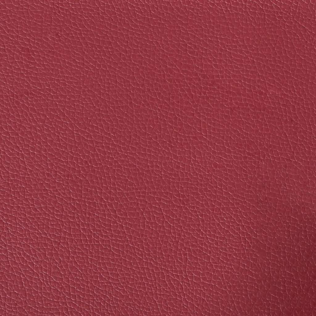 Canapé convertible bordeaux en simili cuir