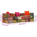 Canapé pouf modulable patchwork