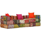 Canapé pouf modulable patchwork