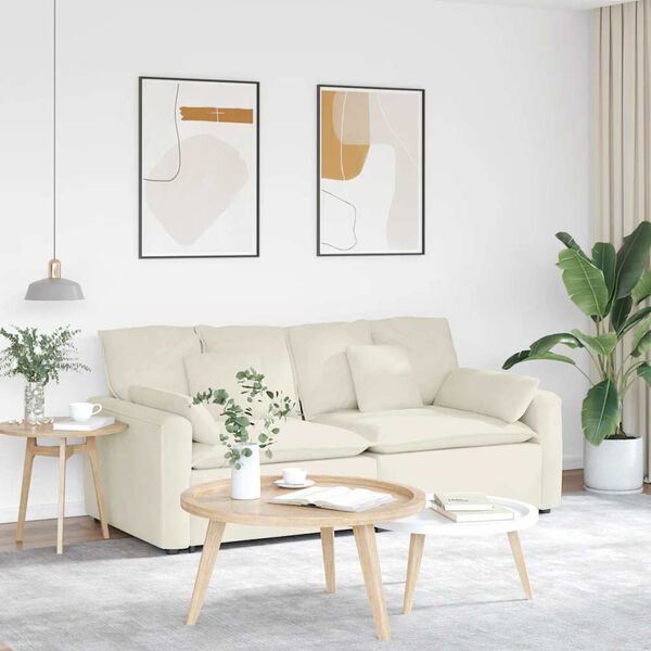 Canapé modulable en velours avec coussins