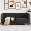 Canapé Chesterfield 3 places en similicuir