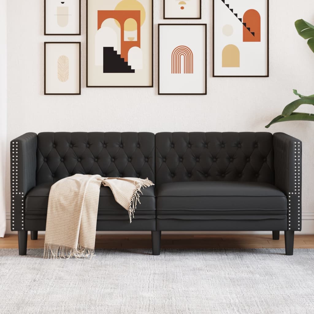 Canapé Chesterfield 3 places en similicuir