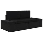 Canapé modulable sectionnel en tissu et résine tressée