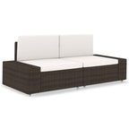 Canapé modulable sectionnel en tissu et résine tressée