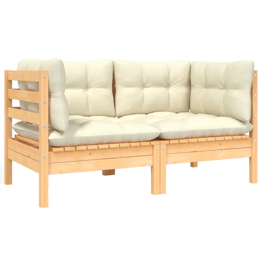 Canapé d'angle de jardin en bois