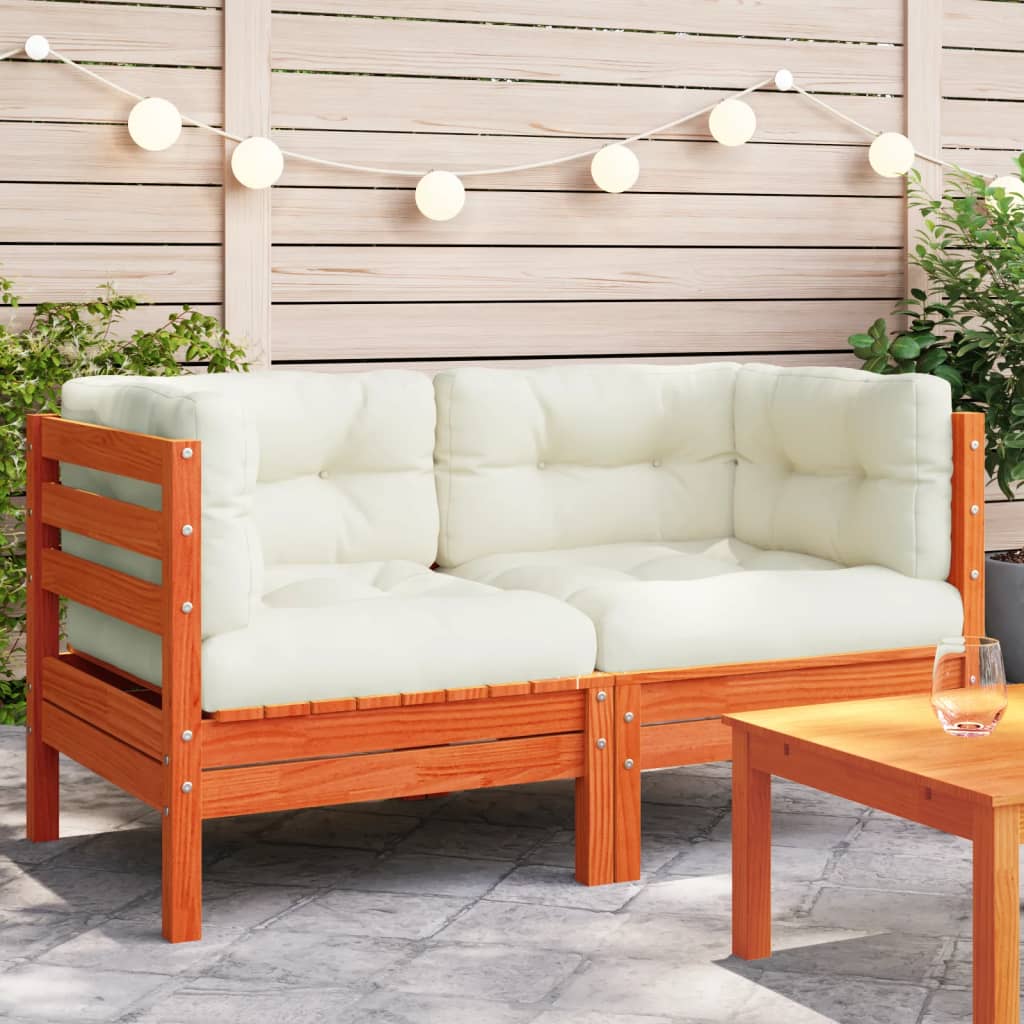 Canapé d'angle de jardin en bois
