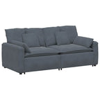 Canapé modulable en velours avec coussins