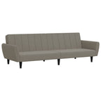 Canapé convertible en velours gris clair