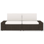 Canapé modulable sectionnel en tissu et résine tressée
