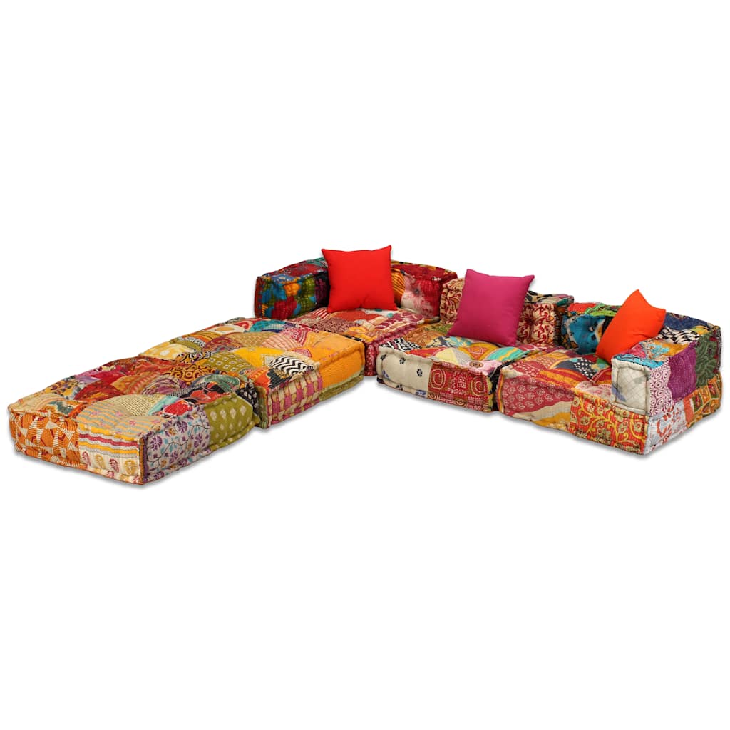 Canapé pouf modulable patchwork