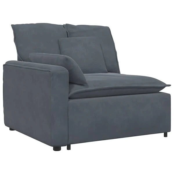 Canapé modulable en velours avec coussins