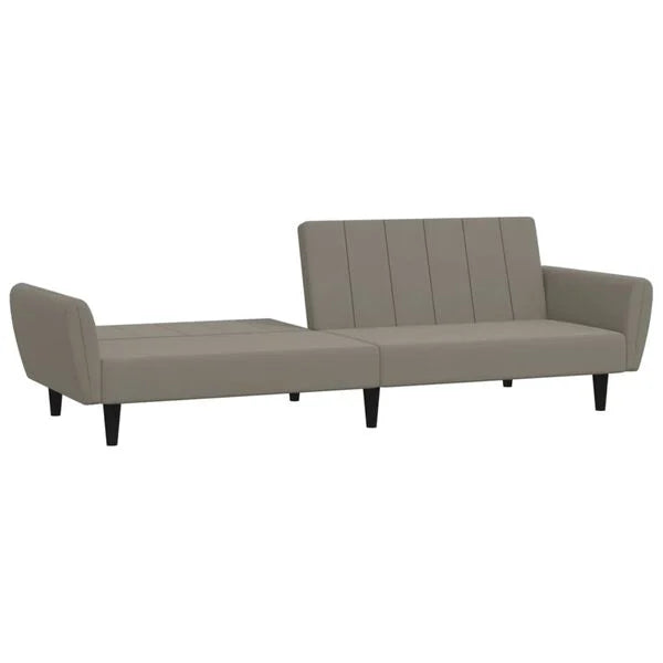 Canapé convertible en velours gris clair