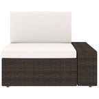 Canapé modulable sectionnel en tissu et résine tressée