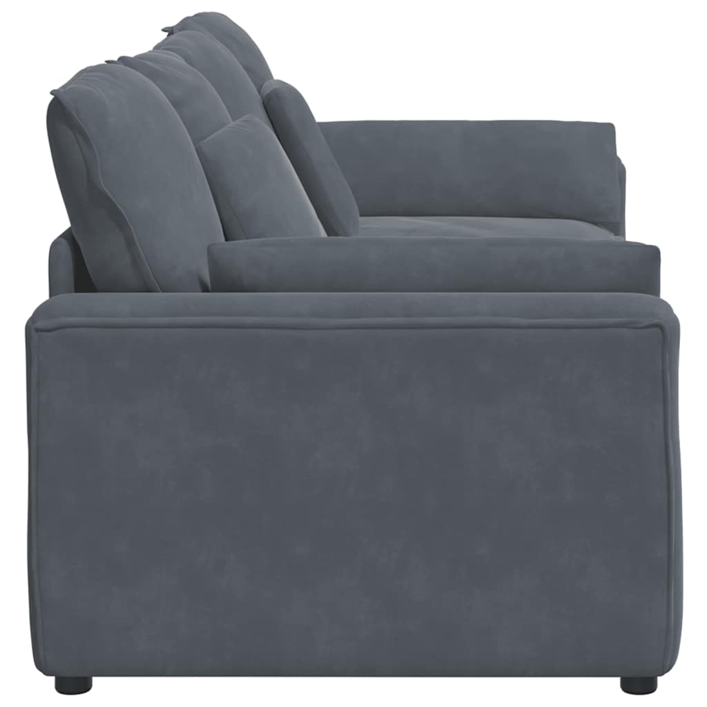 Canapé modulable en velours avec coussins