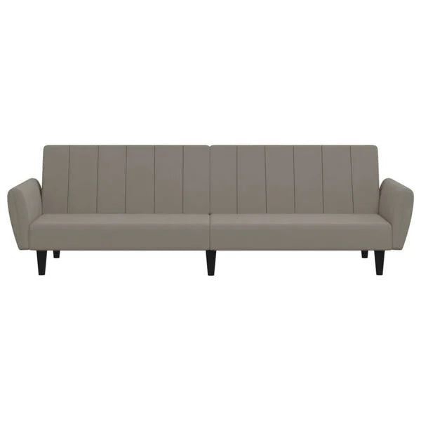 Canapé convertible en velours gris clair