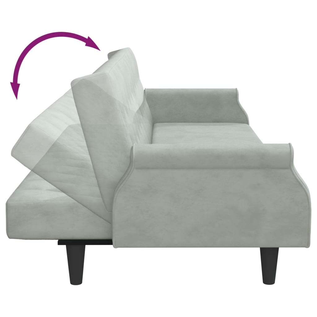 Canapé convertible avec repose-pied