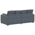 Canapé modulable en velours avec coussins