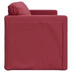 Canapé convertible bordeaux en simili cuir