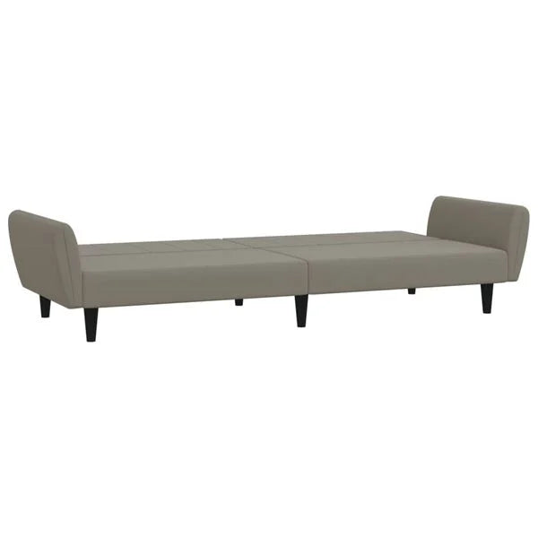 Canapé convertible en velours gris clair