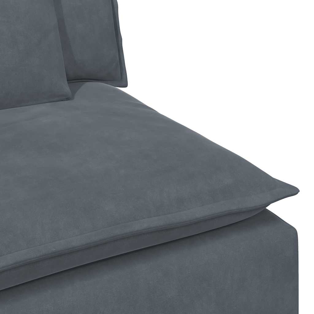 Canapé modulable en velours avec coussins