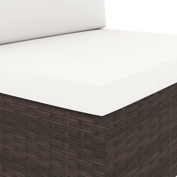 Canapé modulable sectionnel en tissu et résine tressée