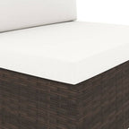 Canapé modulable sectionnel en tissu et résine tressée