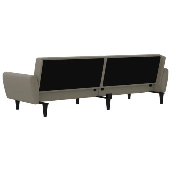 Canapé convertible en velours gris clair