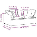 Canapé modulable en tissu