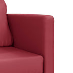 Canapé convertible bordeaux en simili cuir
