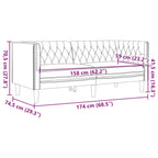 Canapé Chesterfield 3 places en similicuir