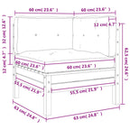 Canapé d'angle de jardin en bois